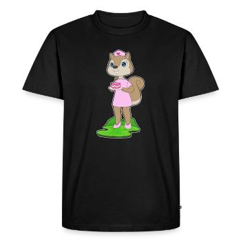 Squirrel Birthday Nurse - Men's Premium Organic T-Shirt - black - Front - Nico (187cm)