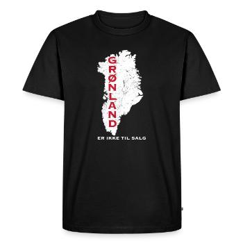 Carte du Groenland : Non disponible à la vente - T-shirt Premium bio Homme - noir - Devant - Nico (187cm)