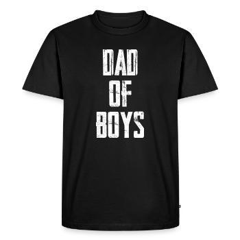 père de garçons - T-shirt Premium bio Homme - noir - Devant - Nico (187cm)