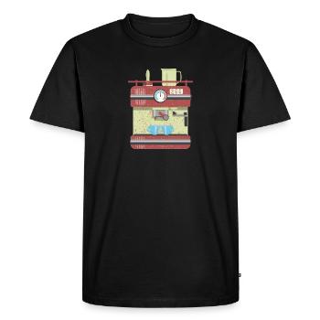 Machine à café Vector - T-shirt Premium bio Homme - noir - Devant - Nico (187cm)