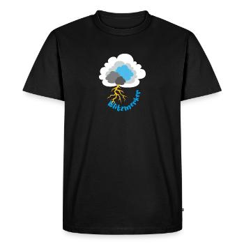 Marqueur de foudre - T-shirt Premium bio Homme - noir - Devant - Nico (187cm)