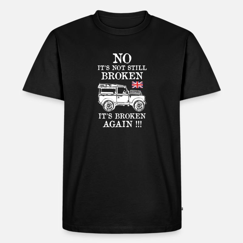 Landy Broken Again - Männer Premium Bio T-Shirt - Schwarz