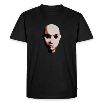 Créature mystique aux yeux noirs - T-shirt Premium bio Homme - noir - Devant - Nico (187cm)