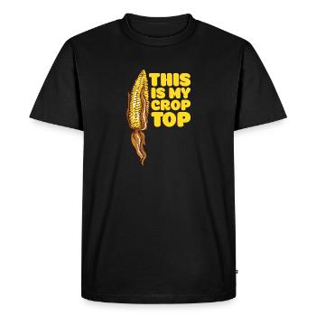 Funny Farming Quotes This Is My Crop Top Farmer - Men's Premium Organic T-Shirt - black - Front - Nico (187cm)