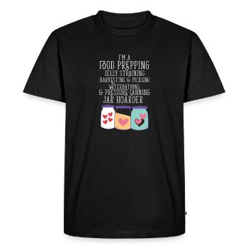 Jar Hoarder Homesteady Quote Jam Maker Food - Men's Premium Organic T-Shirt - black - Front - Nico (187cm)