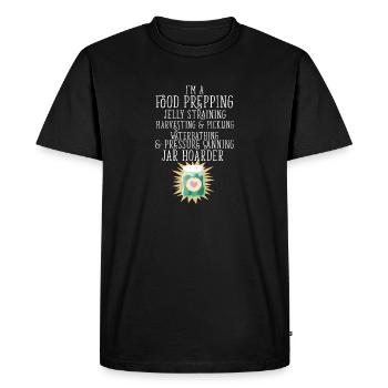 Jar Hoarder Homesteady Quote Jam Maker Food - Men's Premium Organic T-Shirt - black - Front - Nico (187cm)