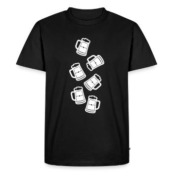 Chope de bière bière alcool Cheers - T-shirt Premium bio Homme - noir - Devant - Nico (187cm)