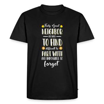 Neighbor Friendship Celebration - Men's Premium Organic T-Shirt - black - Front - Nico (187cm)