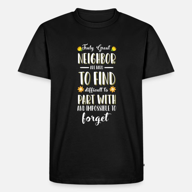 Nachbar Freundschaft Feier - Männer Premium Bio T-Shirt - Schwarz