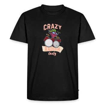 Salade biologique végétalienne végétalienne de radis Jardin - T-shirt Premium bio Homme - noir - Devant - Nico (187cm)