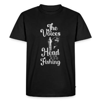 Pêcheur Petri Heil Loisir Pêcheur sportif - T-shirt Premium bio Homme - noir - Devant - Nico (187cm)