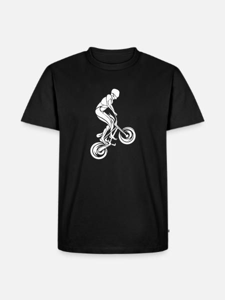 BMX Fahrer Triabal - Männer Premium Bio T-Shirt - Schwarz
