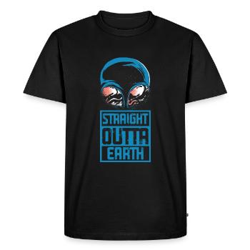 Straight from the fun extraterrestrial life for - Men's Premium Organic T-Shirt - black - Front - Nico (187cm)
