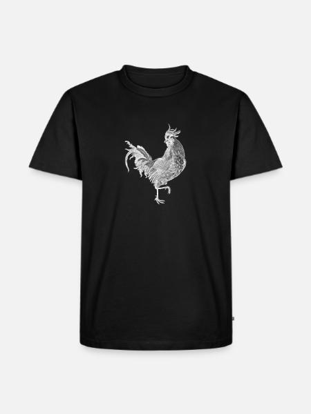 Haan kip kippen kippenhok kip - Mannen Premium Bio T-shirt - zwart