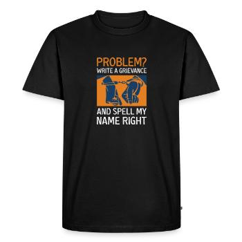 Gardien de prison Prison Police Cadeau - T-shirt Premium bio Homme - noir - Devant - Nico (187cm)