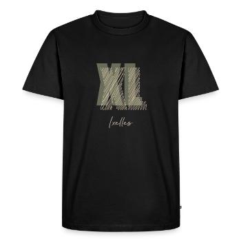 XL Ixelles - T-shirt Premium bio Homme - noir - Devant - Nico (187cm)