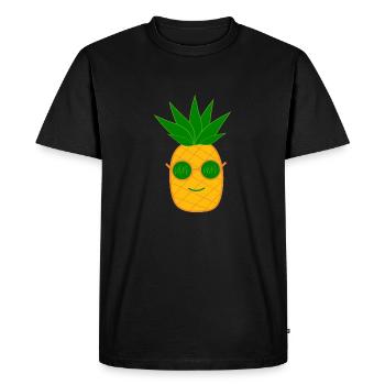Kawaii Pineapple Kawaii Fruits Kawaii Fruit - Men's Premium Organic T-Shirt - black - Front - Nico (187cm)