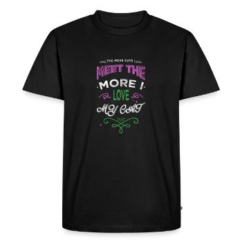 Kitty avogato blague disant chat drapeau t-shirts - T-shirt Premium bio Homme - noir - Devant - Nico (187cm)