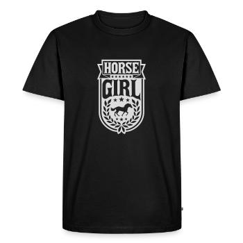 Citation de fille de cheval disant - T-shirt Premium bio Homme - noir - Devant - Nico (187cm)