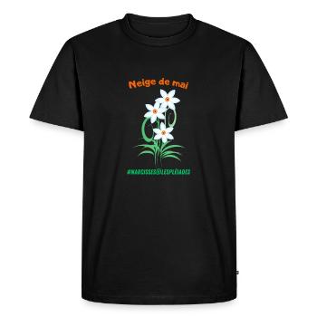 Série Spéciale dédiée aux Narcisses des Pléiades 2 - T-shirt Premium bio Homme - noir - Devant - Nico (187cm)