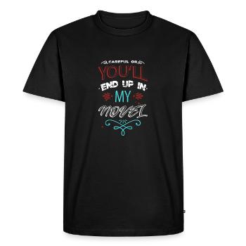 Editeur Fun School Book Lover Déclaration Dictons - T-shirt Premium bio Homme - noir - Devant - Nico (187cm)