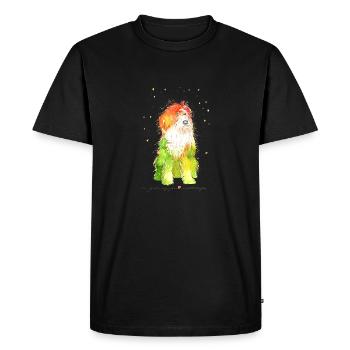 Good Mood Beardy - Men's Premium Organic T-Shirt - black - Front - Nico (187cm)