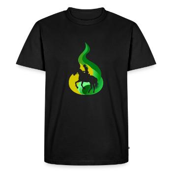 Chevaux Sports équestres Cheval sauvage - T-shirt Premium bio Homme - noir - Devant - Nico (187cm)
