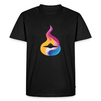 Soucoupe Ufo Scifi - T-shirt Premium bio Homme - noir - Devant - Nico (187cm)
