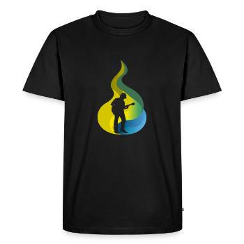 Guitariste Hardrock Heavy - T-shirt Premium bio Homme - noir - Devant - Nico (187cm)