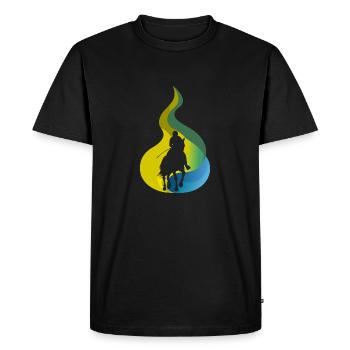 Dressage, Centre équestre, Saut d’obstacles - T-shirt Premium bio Homme - noir - Devant - Nico (187cm)