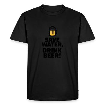 Save Water Drink Beer - T-shirt Premium bio Homme - noir - Devant - Nico (187cm)