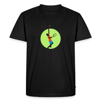 tennis_player_022013_a_3c - T-shirt Premium bio Homme - noir - Devant - Nico (187cm)