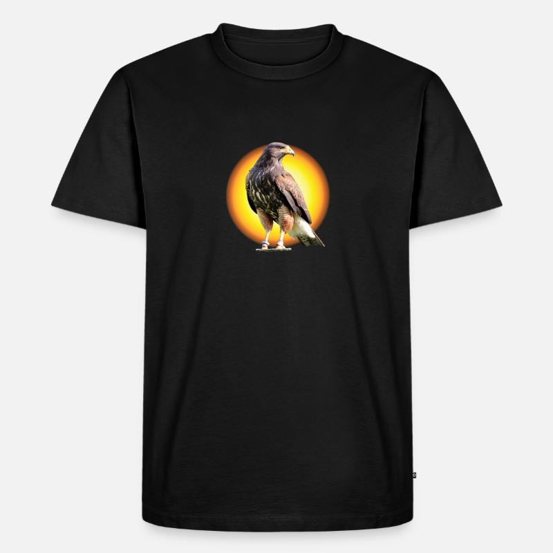Harris Hawk - Wüstenbussard - Sun - Männer Premium Bio T-Shirt - Schwarz