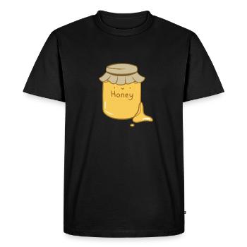 Miel sucré - T-shirt Premium bio Homme - noir - Devant - Nico (187cm)