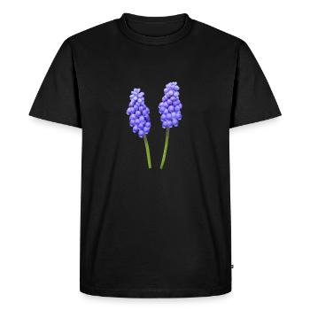 fleurs lys tulipes orchidées ger dahlia de tournesol - T-shirt Premium bio Homme - noir - Devant - Nico (187cm)