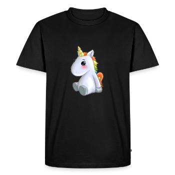 douce crinière colorée licorne - T-shirt Premium bio Homme - noir - Devant - Nico (187cm)