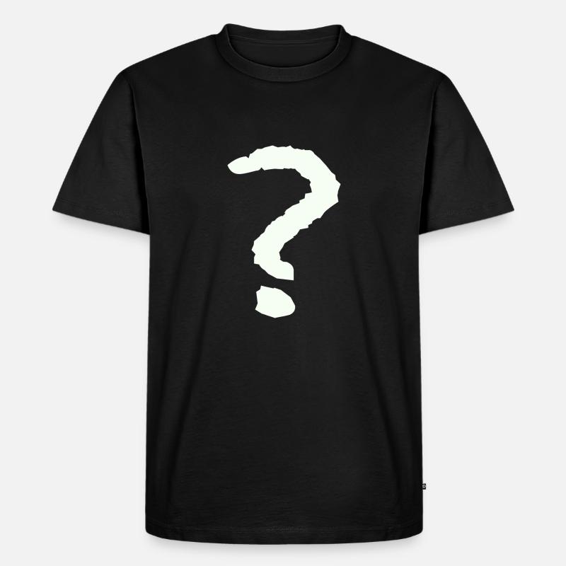 Fragezeichen - Männer Premium Bio T-Shirt - Schwarz