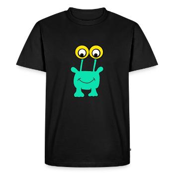 Monstre drôle - T-shirt Premium bio Homme - noir - Devant - Nico (187cm)