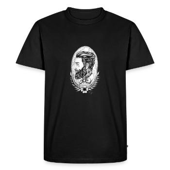Hommes barbus - T-shirt Premium bio Homme - noir - Devant - Nico (187cm)