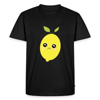 Citron, Citron vert, Citron vert, Fruits, Fruits, Végétalien - T-shirt Premium bio Homme - noir - Devant - Nico (187cm)