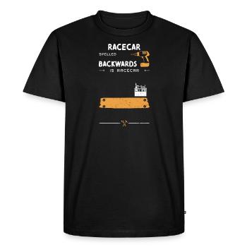 Racecar Spelled Backwards Is Rac... - Men's Premium Organic T-Shirt - black - Front - Nico (187cm)