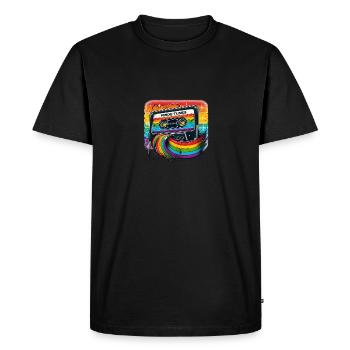 Pride Tunes Rainbow Cassette Design - Men's Premium Organic T-Shirt - black - Front - Nico (187cm)
