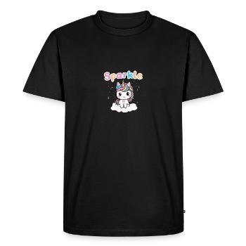 Sparkle Unicorn Magic for Dreamers and Believers - Men's Premium Organic T-Shirt - black - Front - Nico (187cm)