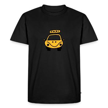 Taxi - En voiture - V2 - T-shirt Premium bio Homme - noir - Devant - Nico (187cm)