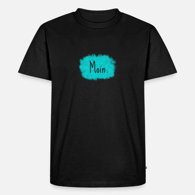 Moin Sprayed - Männer Premium Bio T-Shirt - Schwarz
