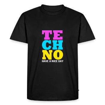 Rave Raver Musique techno Techno basse Table de mixage - T-shirt Premium bio Homme - noir - Devant - Nico (187cm)