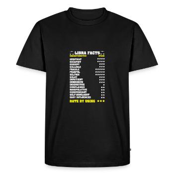 Signe du zodiaque Balance - T-shirt Premium bio Homme - noir - Devant - Nico (187cm)