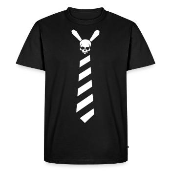 GAMBLE Nœud mort - T-shirt Premium bio Homme - noir - Devant - Nico (187cm)