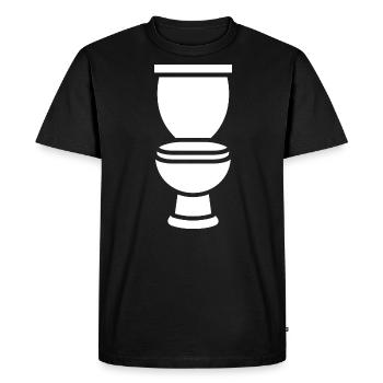 Toilette - T-shirt Premium bio Homme - noir - Devant - Nico (187cm)