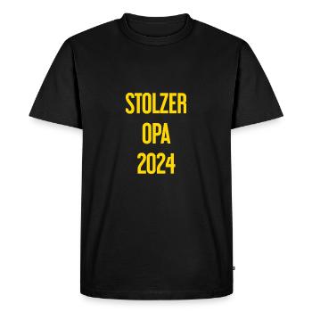 Proud Grandpa 2024 – Parfait pour le nouveau grand-père - T-shirt Premium bio Homme - noir - Devant - Nico (187cm)